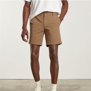 Everlane 7” Slim Fit Performance Chino Shorts Stretch Tan Men’s Size‎ 36